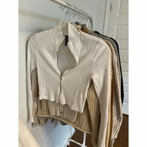 H&M Long Sleeves Zip Up Shirt